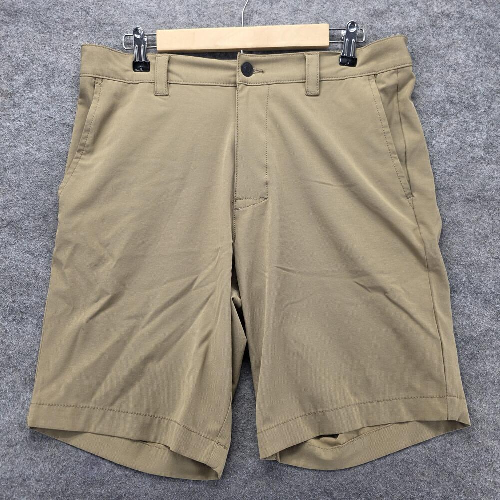 Banana Republic Shorts Mens 34 Waist Beige Chino Poly Cotton Spandex 9 Inseam